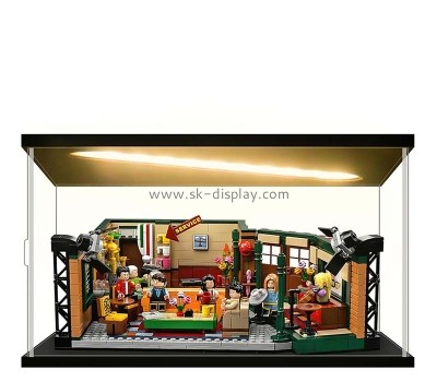 Custom wholesale acrylic lighted building toys showcase LDD-127