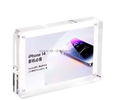 Custom wholesale acrylic retail shop promotion phone display block AB-321