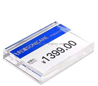 Custom wholesale acrylic retail shop price display block AB-319