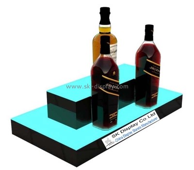 Custom wholesale acrylic 2 tiers wine LED display props KLD-113