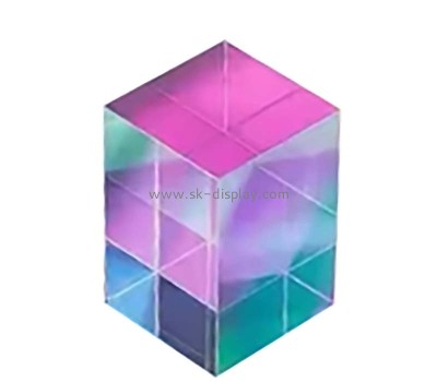 Custom wholesale rainbow acrylic display block CA-126