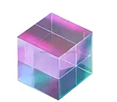 Custom wholesale rainbow acrylic display cube CA-125