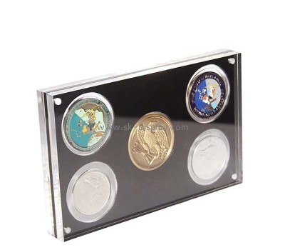 Custom wholesale acrylic coins magnet display block CA-130