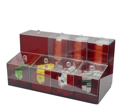 Custom wholesale acrylic tea bags and disposable cups organizer FD-489