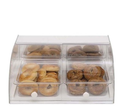 Custom wholesale acrylic donut display storage box FD-492