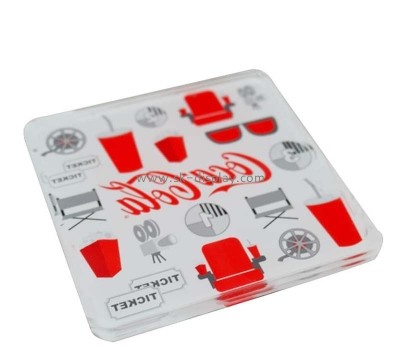 Custom wholesale acrylic drink cup coaster FD-494