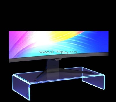 Custom wholesale acrylic gaming monitor stand with LED strip light PD-280