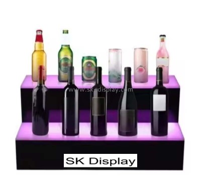 Custom wholesale acrylic commercial bar LED wine bottles display rack WD-224