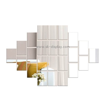 Custom wholesale acrylic rectangle wall decal DIY mirror stickers MA-143