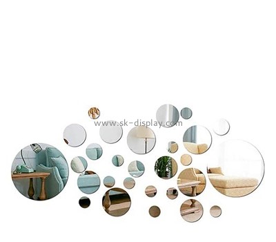 Custom wholesale acrylic round wall decal DIY mirror stickers MA-142