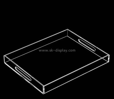 Custom wholesale acrylic tray with handles STS-230