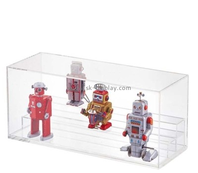 Custom wholesale acrylic 3 tiers toys figures display case DBS-1293