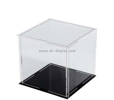 Custom wholesale acrylic 5 sided display box with black base DBS-1297