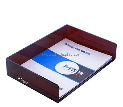 Custom wholesale acrylic office file tray holder BD-1195