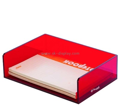 Custom wholesale acrylic office notebook tray holder BD-1196