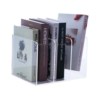 Custom wholesale acrylic 3 divider books holder BD-1199