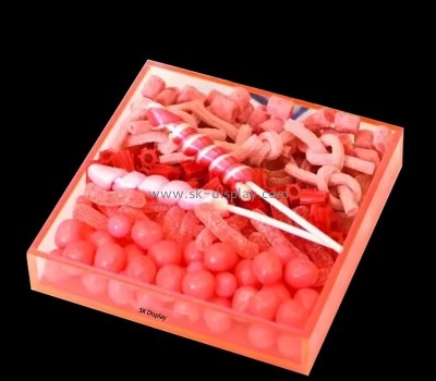 Custom wholesale acrylic table candy serving tray STS-243