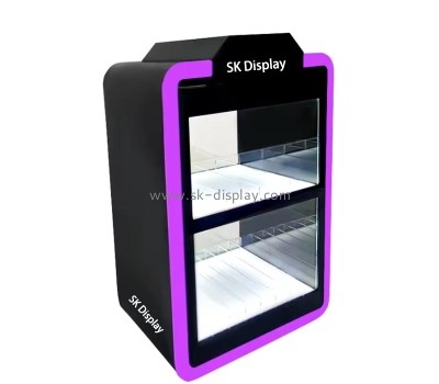 Custom wholesale acrylic 2 tiers retail LED display cabinet LDD-140