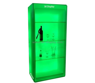 Custom wholesale acrylic 4 tiers bottles LED display cabinet LDD-138