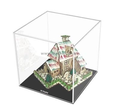 Custom wholesale acrylic display case with black base DBS-1306