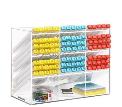 Custom wholesale acrylic 12 compartments pen organizer DBS-1308