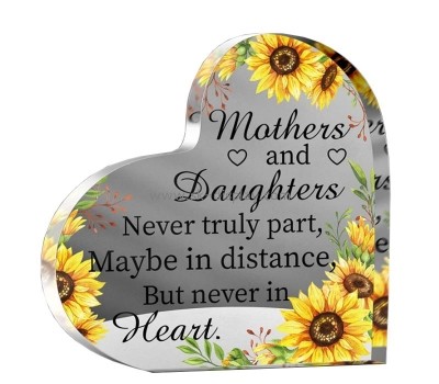 Custom wholesale plexiglass Mom gift block AB-337