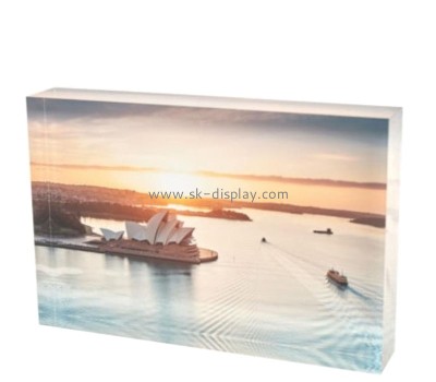 Custom wholesale plexiglass UV printing photo block AB-335