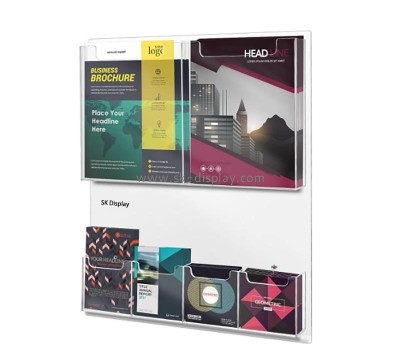 Custom wholesale acrylic wall multi pockets literature holder BD-1204