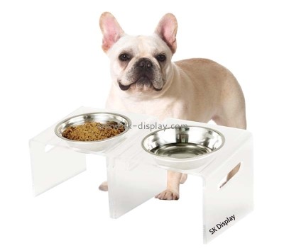 Custom wholesale acrylic small dogs bowls stand AFS-638