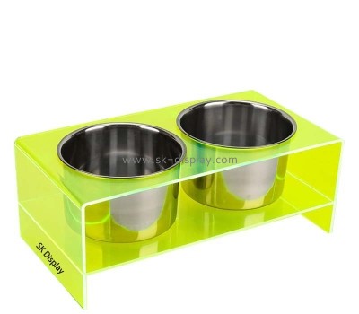 Custom wholesale acrylic pet dogs bowls stand holder AFS-640