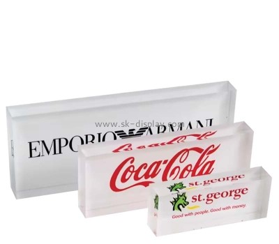 Custom wholesale acrylic logo block CA-142