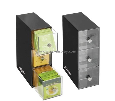 Custom wholesale acrylic tea bag drawers organizer FD-511