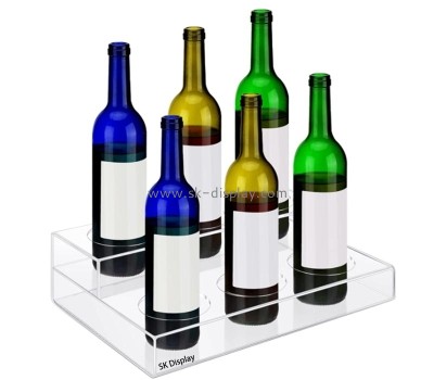 Custom wholesale acrylic 2-tier 6 wine bottles stand holder WD-240