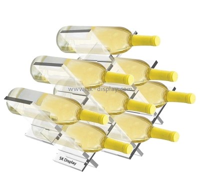 Custom wholesale acrylic 8 wine bottles holder rack WD-242