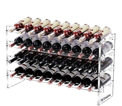 Custom wholesale acrylic 4 tiers stackable wine rack WD-244