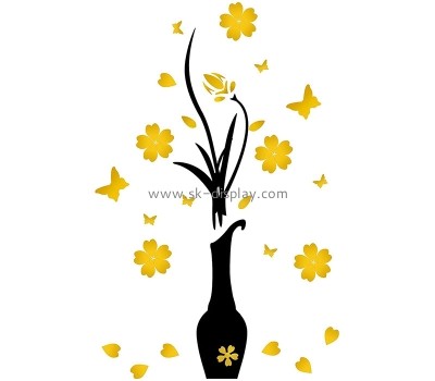 Custom wholesale acrylic wall DIY flower mirror stickers MA-154