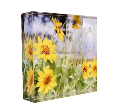 Wholesale custom acrylic desktop decor picture block AB-349