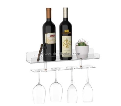 Wholesale custom acrylic floating bar shelves for wine WD-250