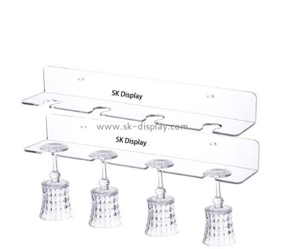 Wholesale custom acrylic wall hagning champagne flute holder WD-251