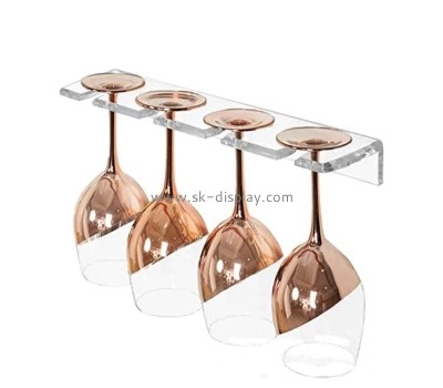 Wholesale custom acrylic wall hanging wine glass rack WD-249