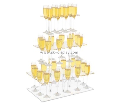 Wholesale custom acrylic champagne tower wine glass stand holder WD-252