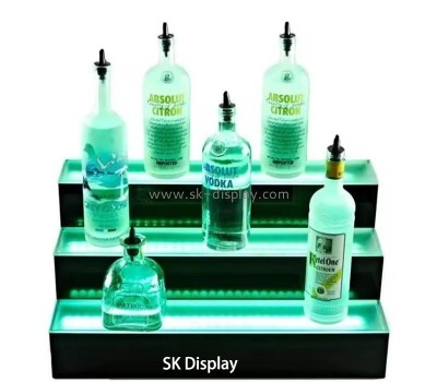 Wholesale custom acrylic 3 tiers liquor LED display prop KLD-140