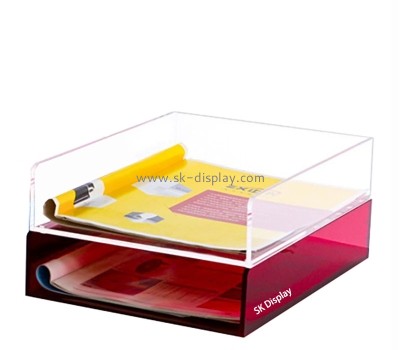 Wholesale custom acrylic desktop horizontal file holder BD-1219