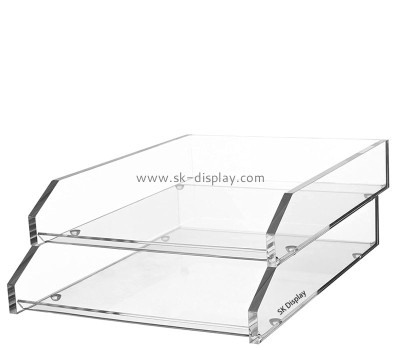 Wholesale custom acrylic 2 tiers horizontal file holders BD-1221